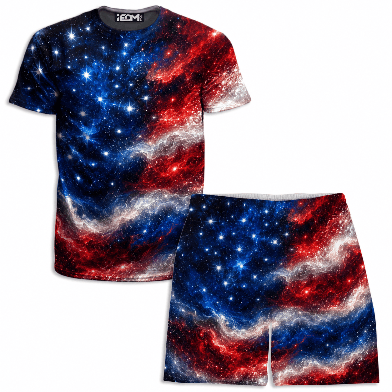 Nebula Stripes Men's T-Shirt and Shorts Combo