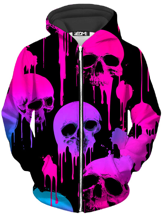Neon Decay Unisex Zip-Up Hoodie - iEDM