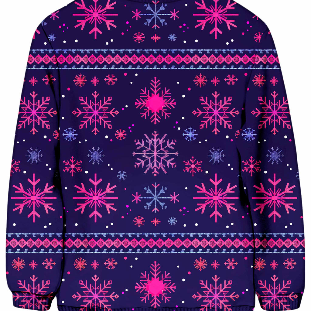 Neon Flakes Christmas Ugly Sweatshirt