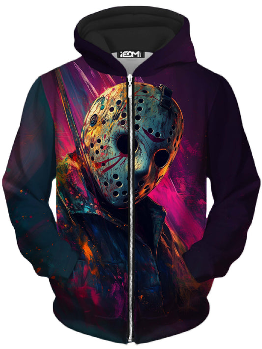 Neon Nightmare Unisex Zip-Up Hoodie - iEDM