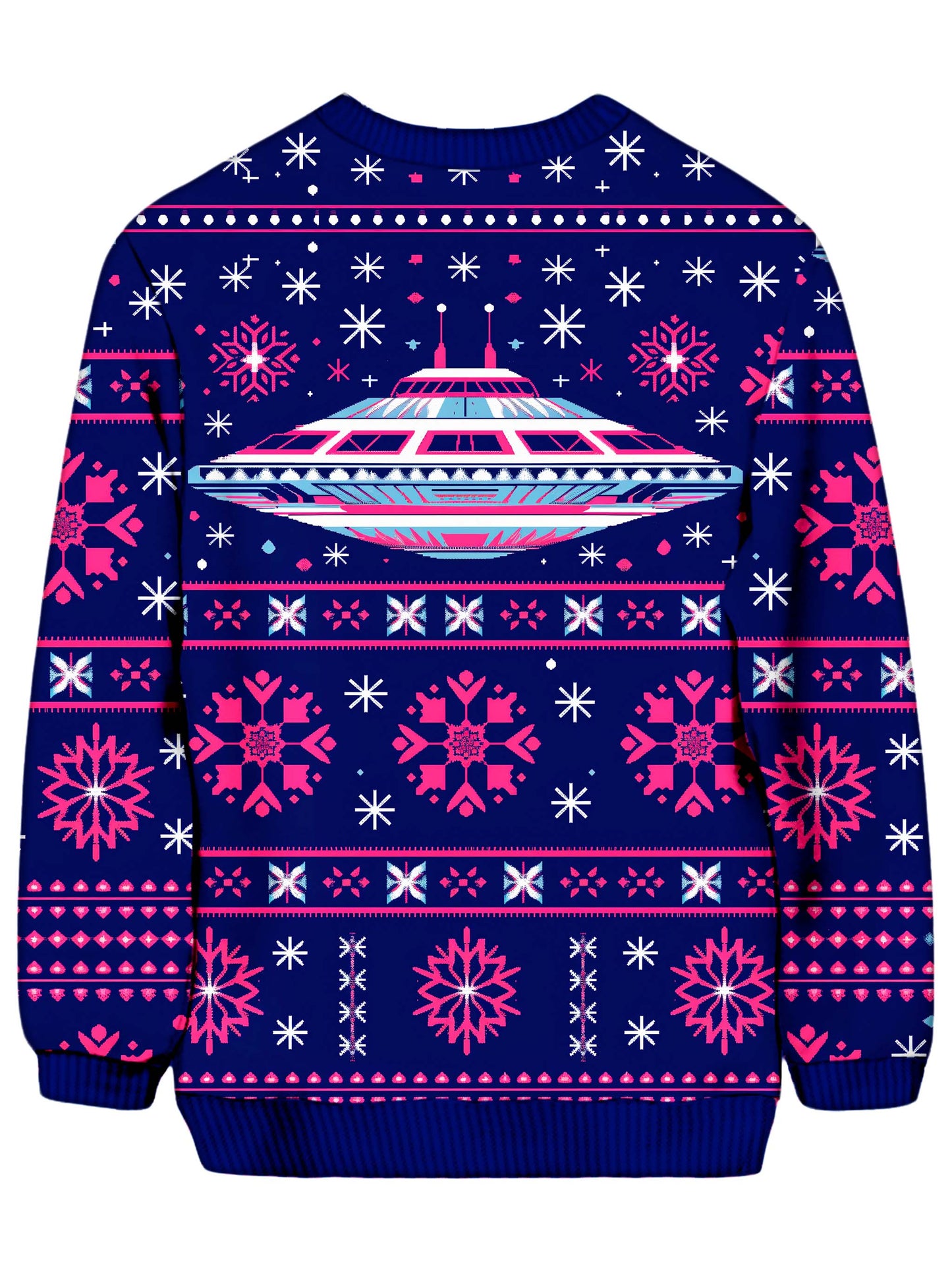 Neon Saucer Christmas Ugly Sweatshirt