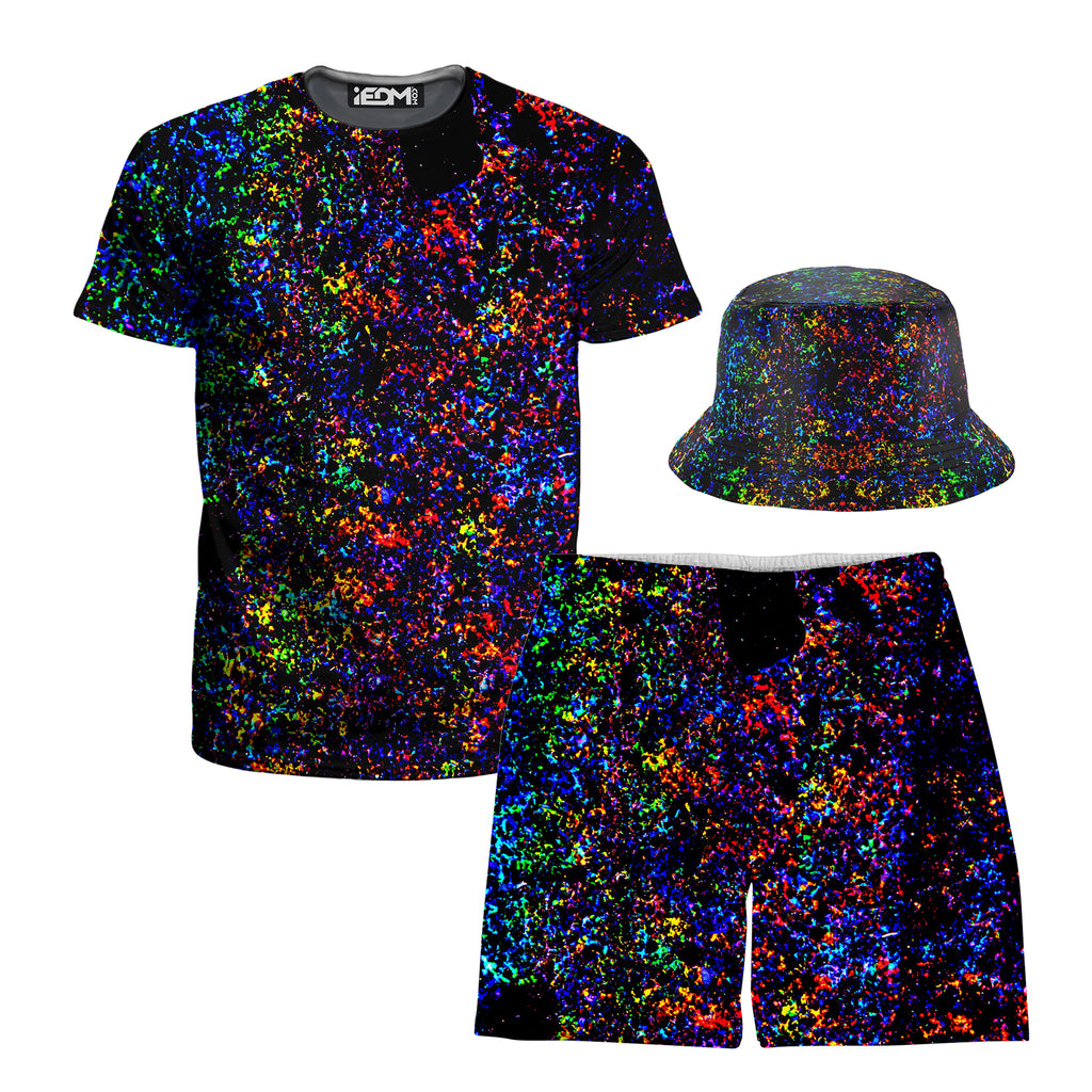 Lightning Rainbow T-Shirt and Shorts with Bucket Hat Combo, Noctum X Truth, | iEDM