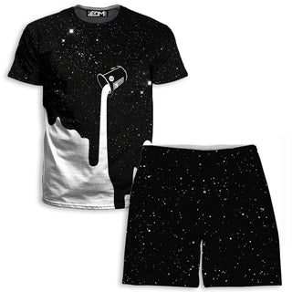On Cue Apparel - Dripping Space T-Shirt and Shorts Combo