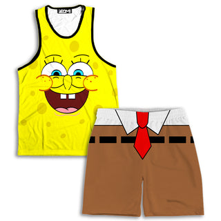 On Cue Apparel - Sponge Life Men's Tank and Shorts Combo