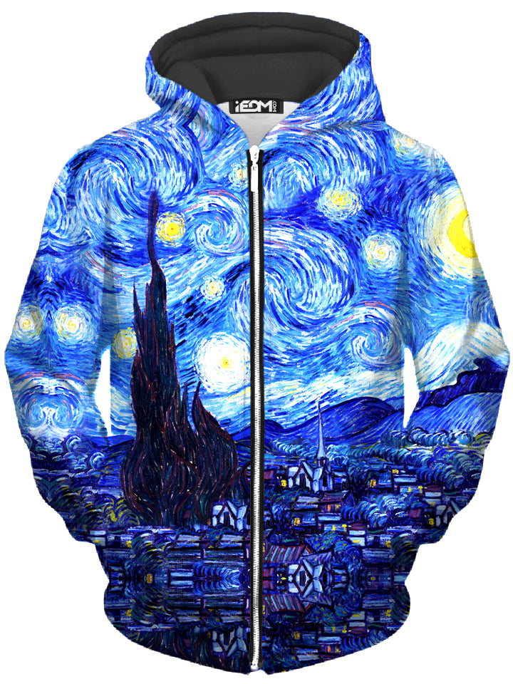 Starry Night Unisex Zip-Up Hoodie - iEDM