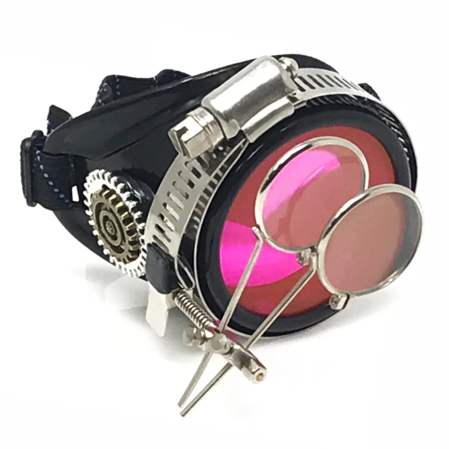 Pastel Goth Pirate Eyepatch Monocle Rave Goggle With Magnifying Eye Loupes - iEDM