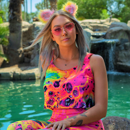 Lava Trip Crop Top and Leggings Combo, BrizBazaar, | iEDM