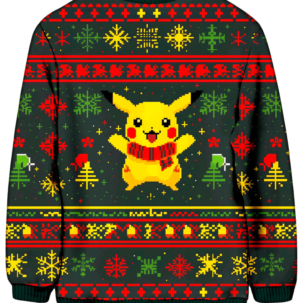 Pika Cheer Christmas Ugly Sweatshirt