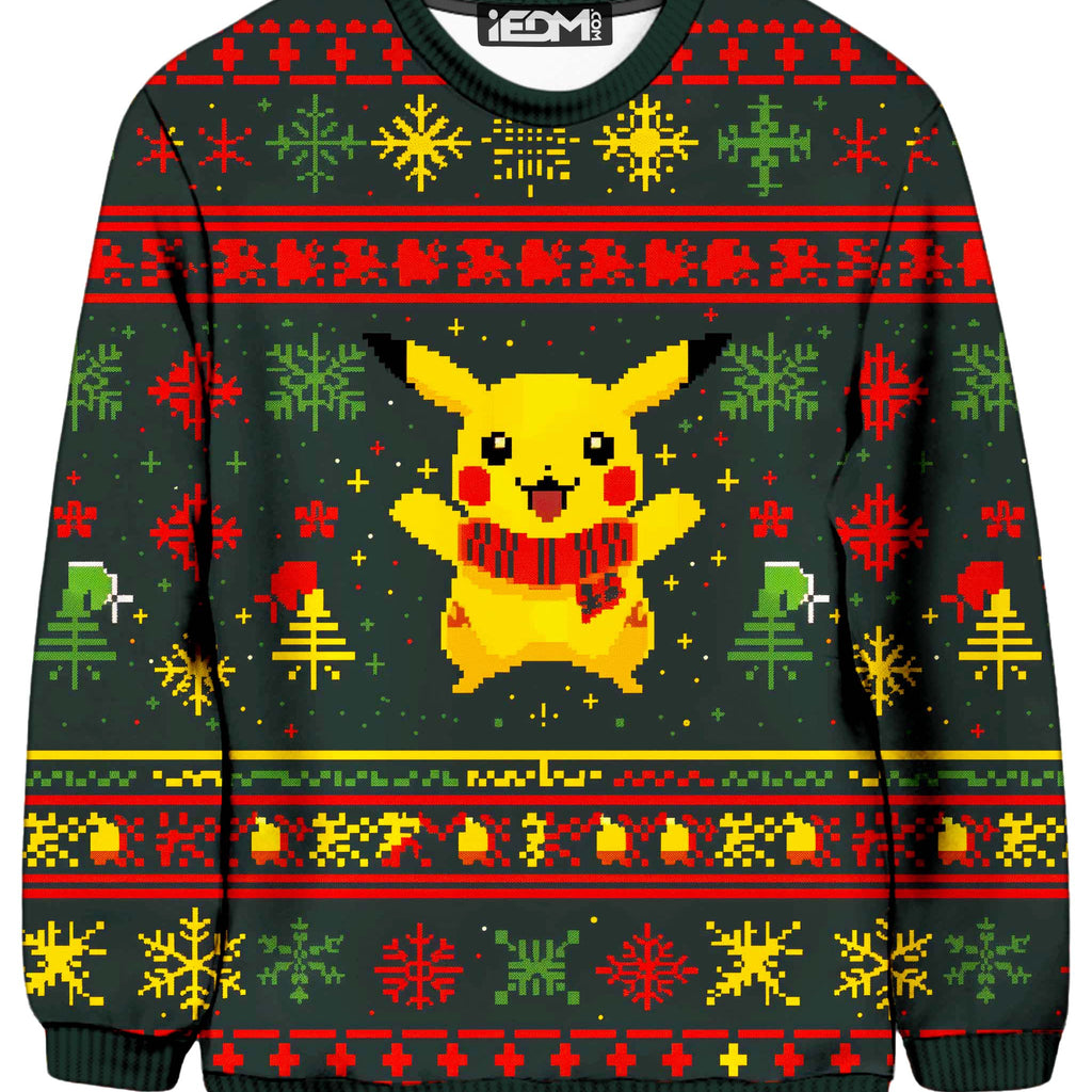 Pika Cheer Christmas Ugly Sweatshirt