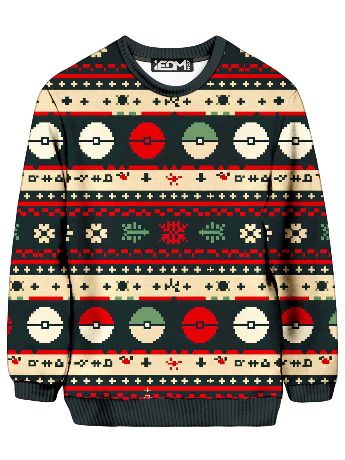 Poké Ball Blizzard Christmas Ugly Sweatshirt