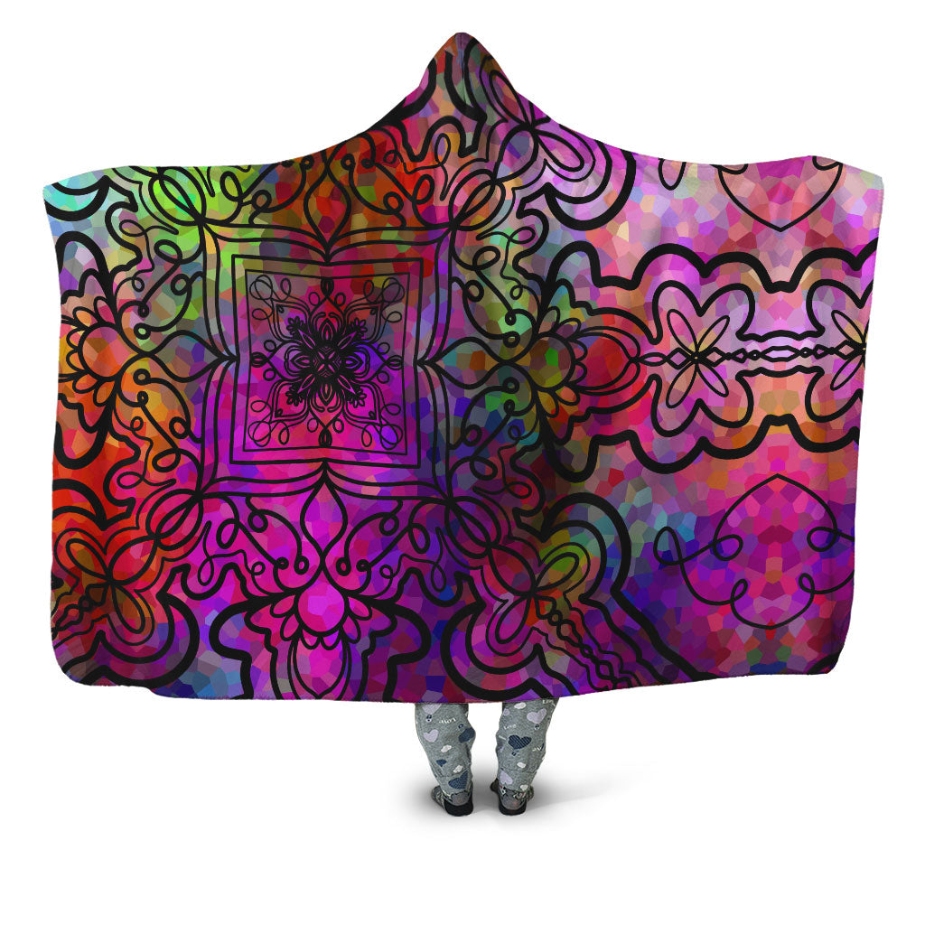 Ornate on Plasma Hooded Blanket, Psychedelic Pourhouse, | iEDM