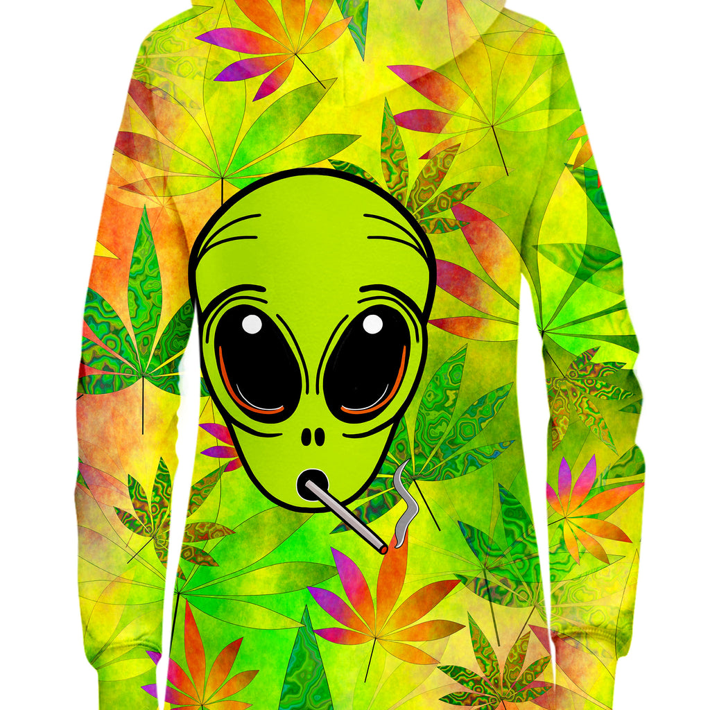 Alien Weed Hoodie Dress, Psychedelic Pourhouse, | iEDM