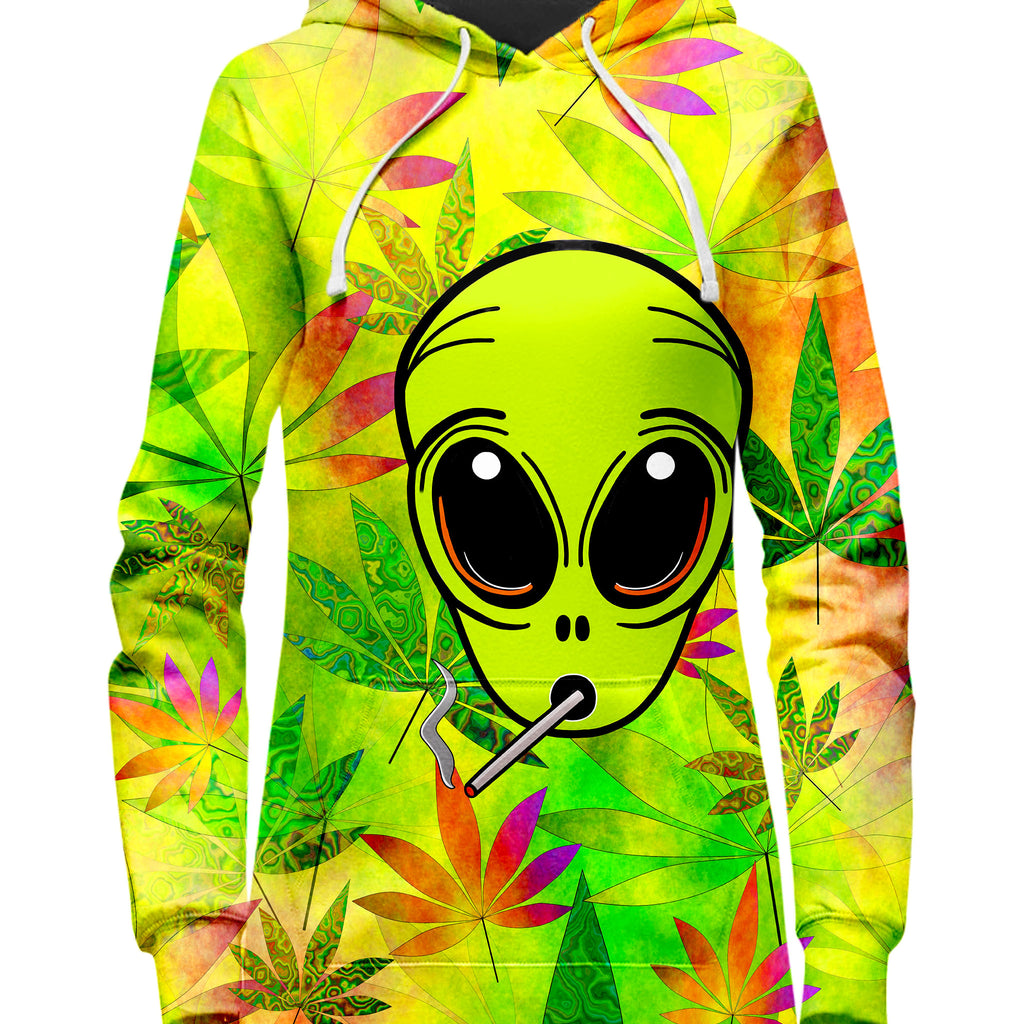 Alien Weed Hoodie Dress, Psychedelic Pourhouse, | iEDM