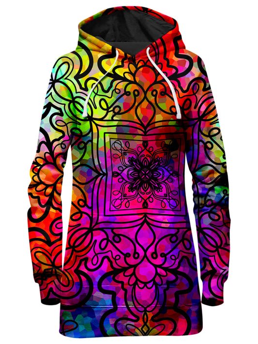 Ornate on Plasma Hoodie Dress, Psychedelic Pourhouse, | iEDM