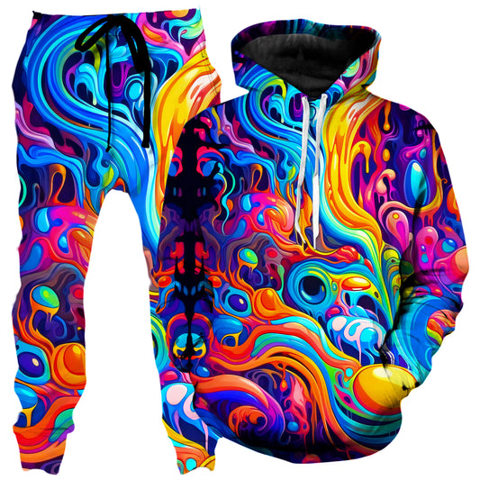 Kandi Swirl Hoodie and Joggers Combo, Psychedelic Pourhouse, | iEDM