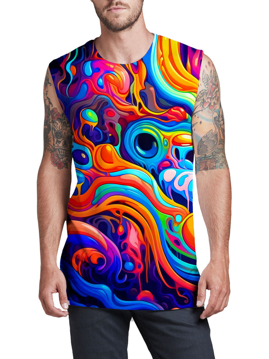 Kandi Swirl Men's Muscle Tank, Psychedelic Pourhouse, | iEDM