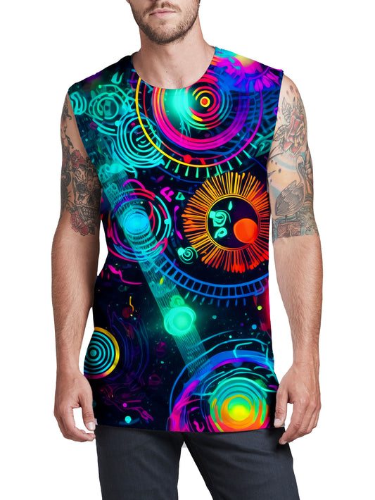 Retro Trip Men's Muscle Tank, Psychedelic Pourhouse, | iEDM