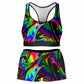 That Glow Flow Rave Bra and High Waist Booty Shorts Combo, Psychedelic Pourhouse, | iEDM