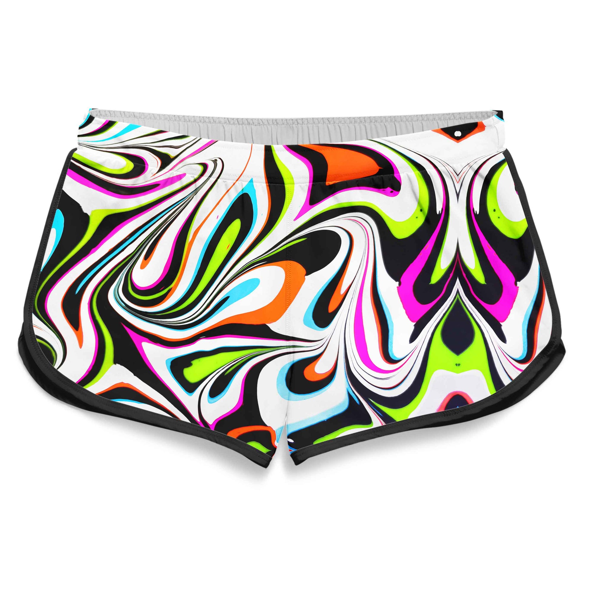 Neon Zebra Portal Women's Retro Shorts, Psychedelic Pourhouse, | iEDM