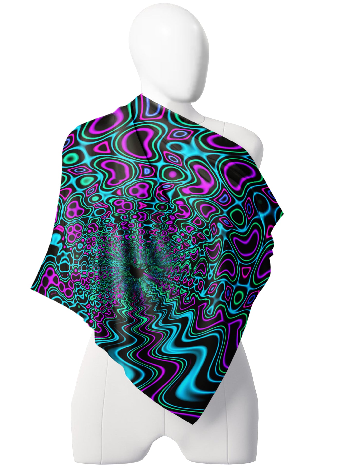 Fractal River Rave Scarf, Psychedelic Pourhouse, | iEDM