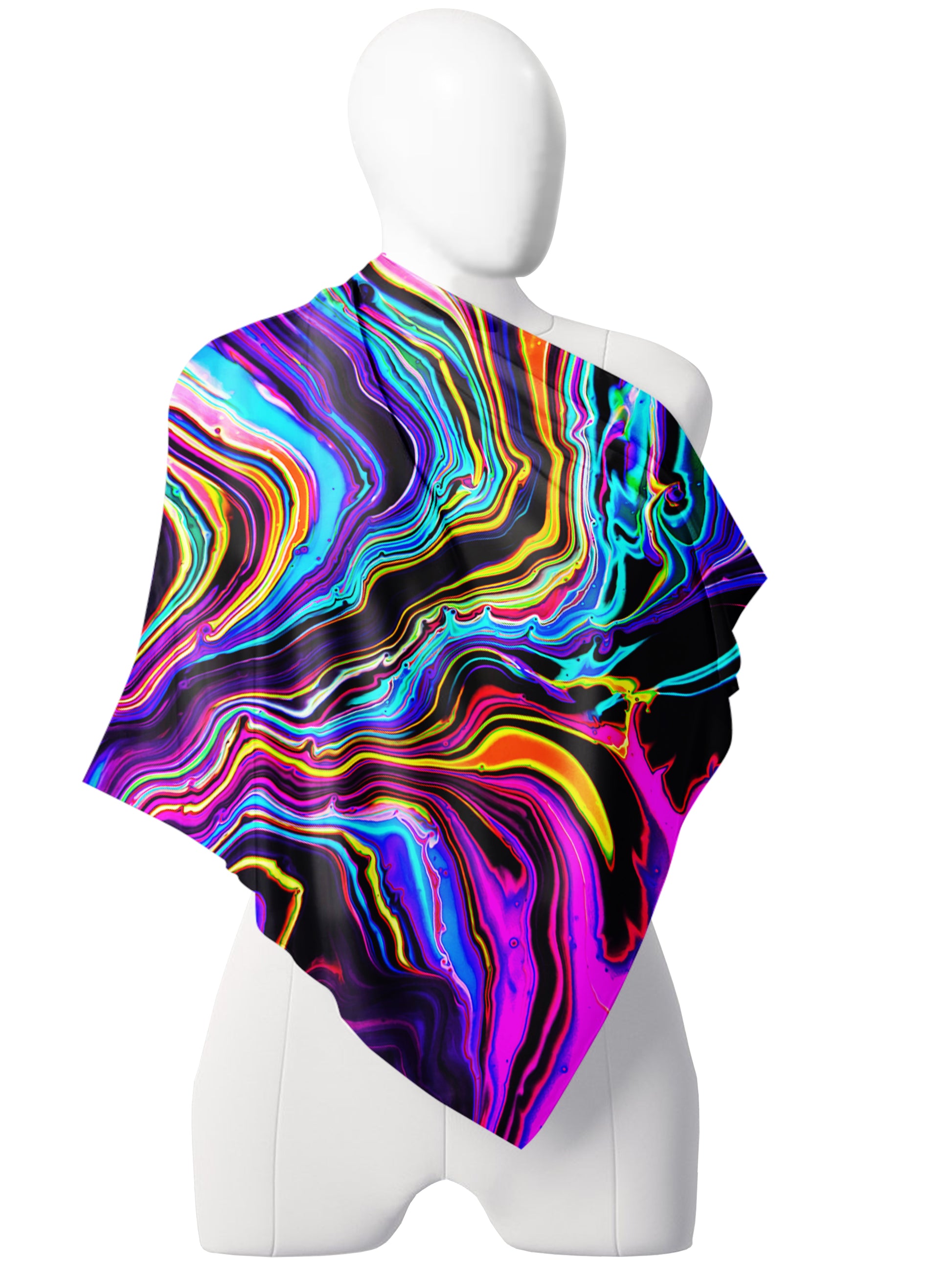 Neon Rift Rave Scarf, Psychedelic Pourhouse, | iEDM