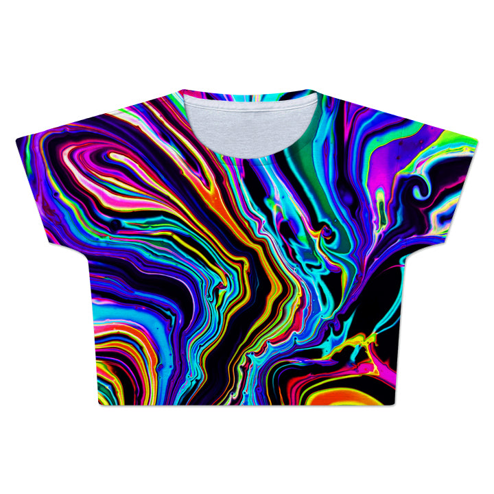 Neon Rift Crop Tee - iEDM