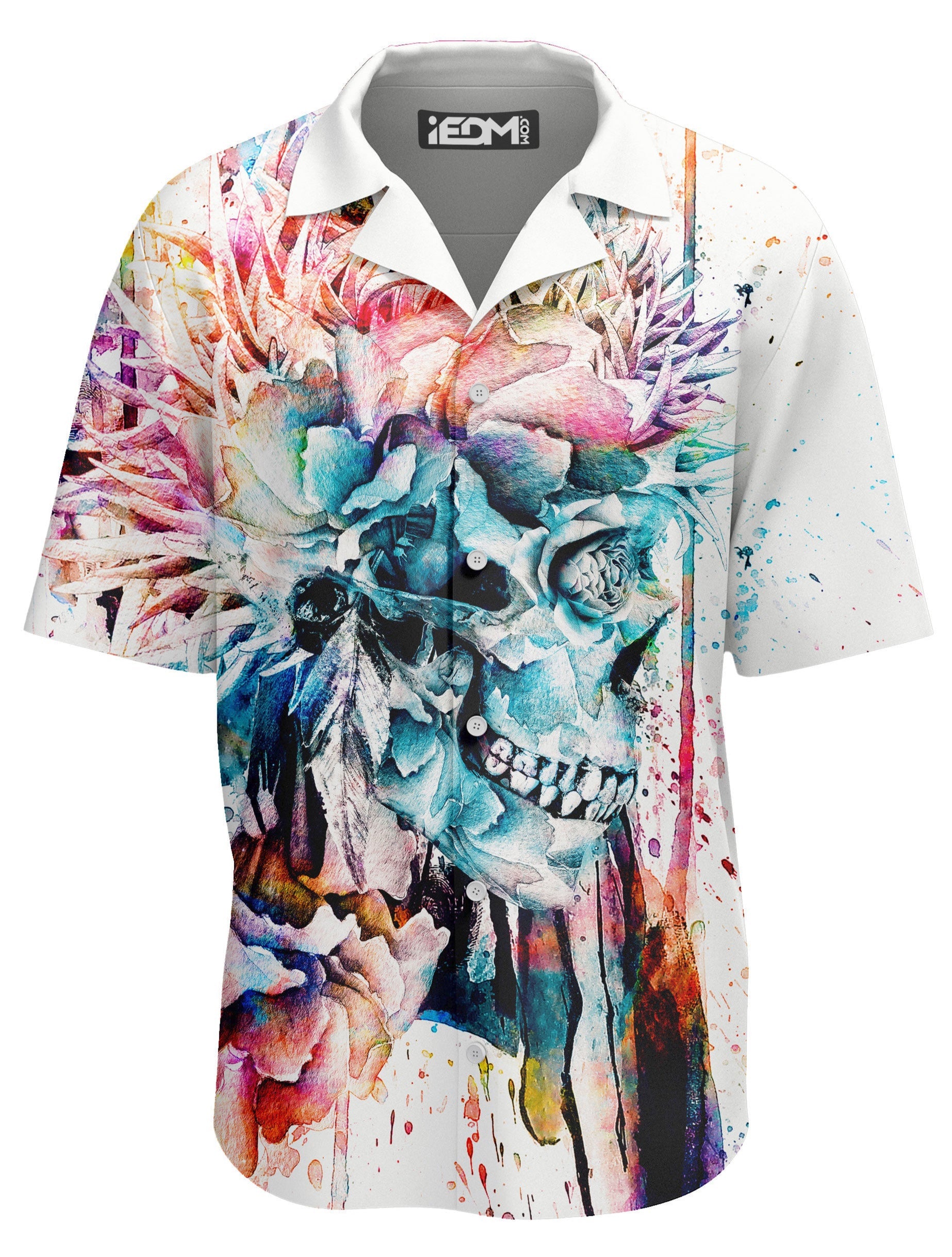 Abstract Skull Hawaiian Shirt, Riza Peker, | iEDM