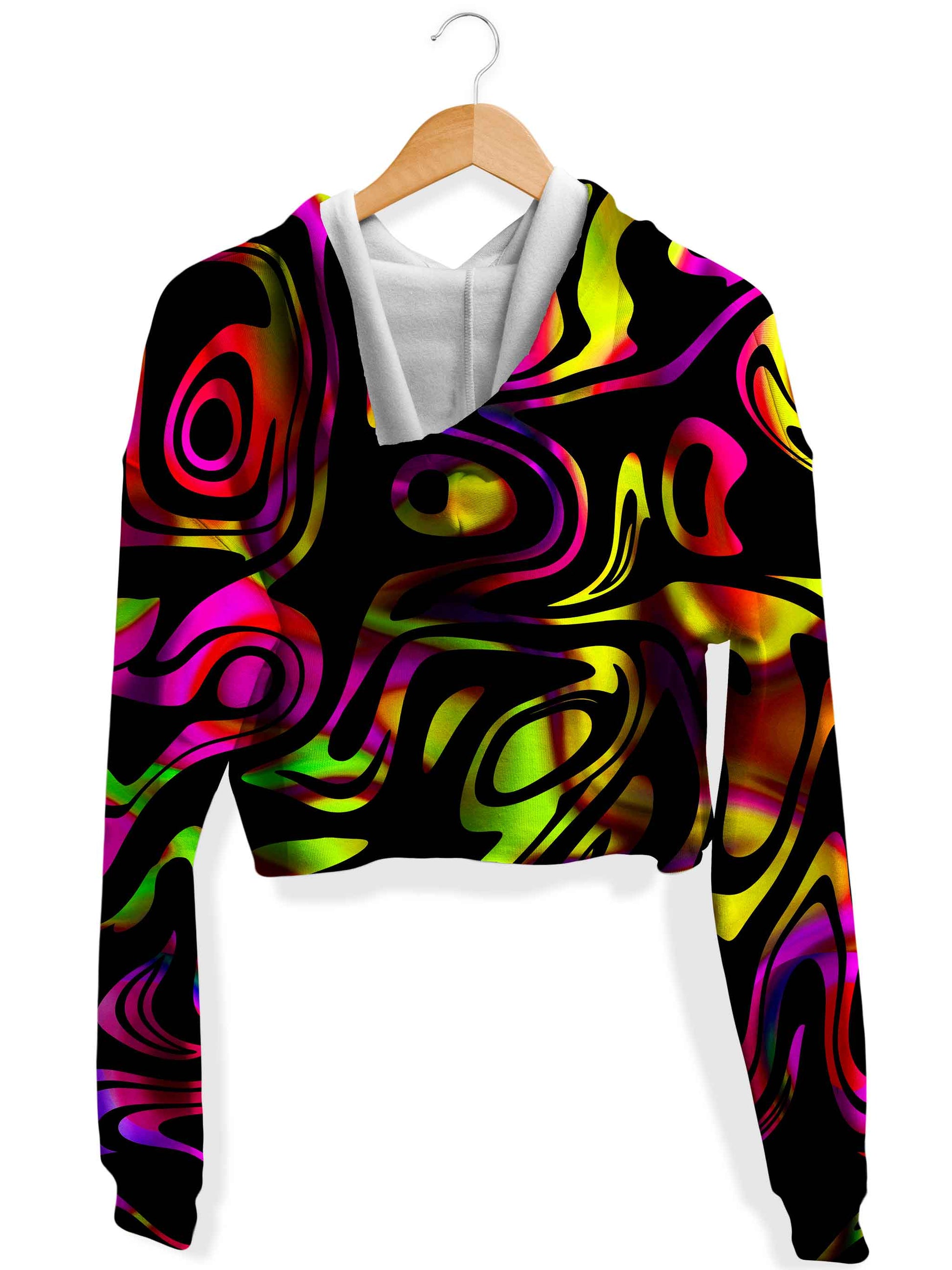 Color Evolution Fleece Crop Hoodie, Sartoris Art, | iEDM