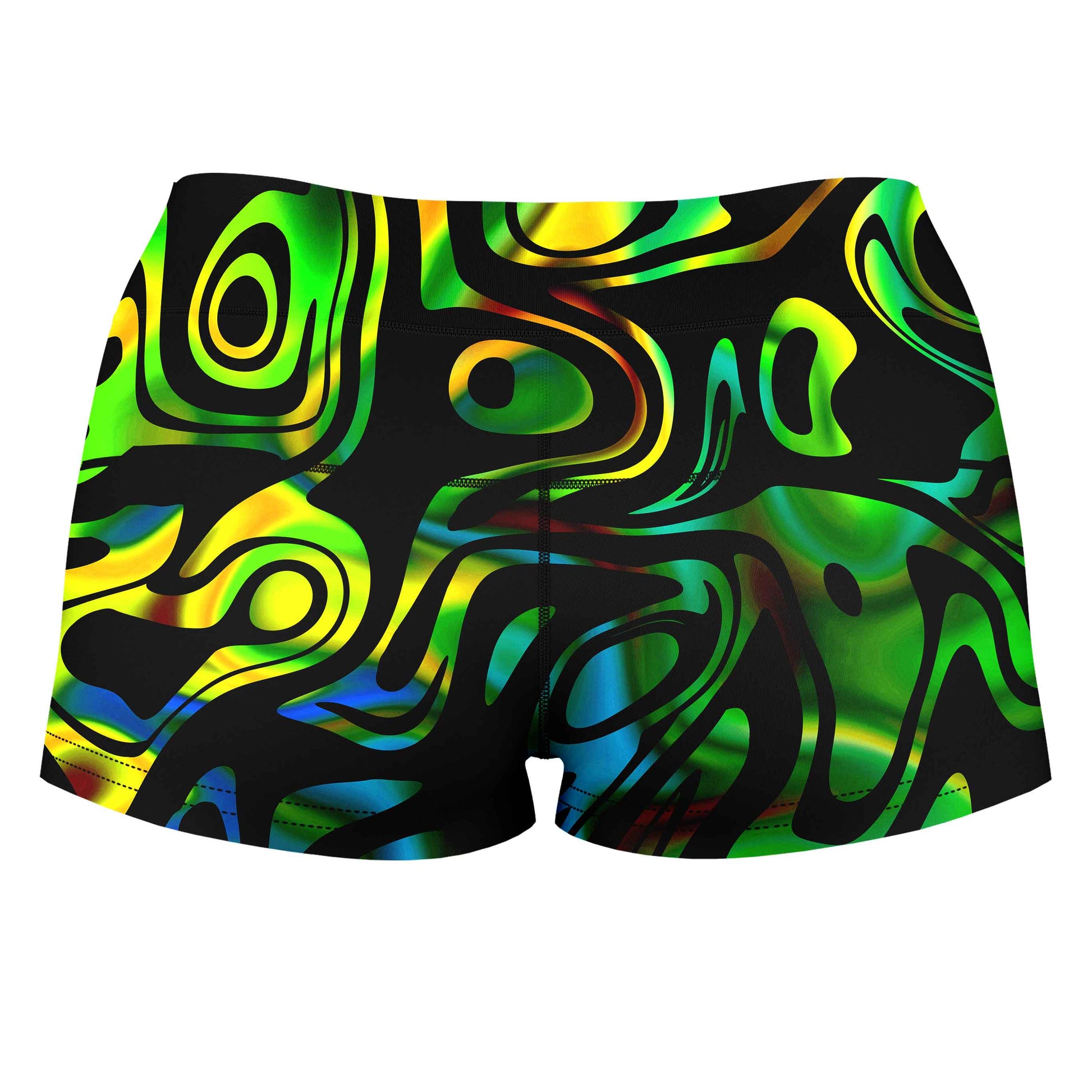 Complex Movement High-Waisted Women's Shorts, Sartoris Art, | iEDM