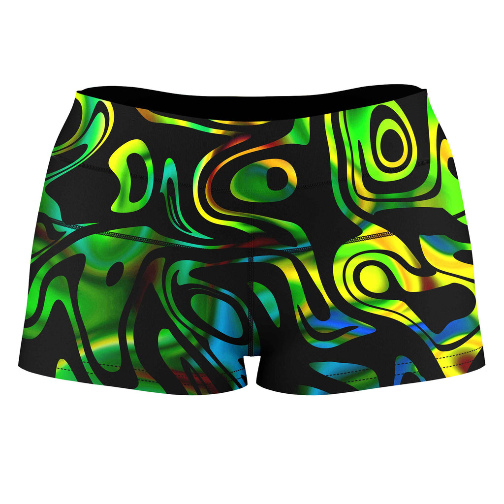 Complex Movement High-Waisted Women's Shorts, Sartoris Art, | iEDM