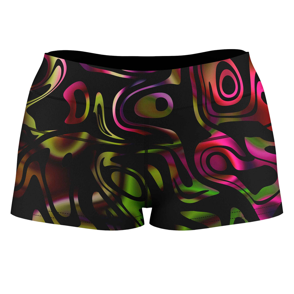 Loopy Abstract High-Waisted Women's Shorts, Sartoris Art, | iEDM