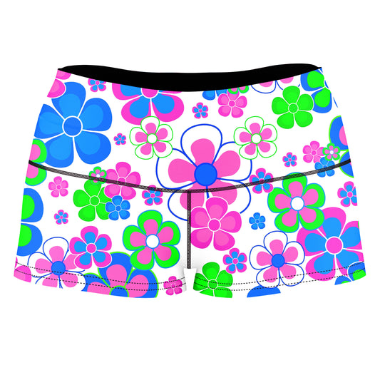 Spring in Bloom High-Waisted Women's Shorts, Sartoris Art, | iEDM