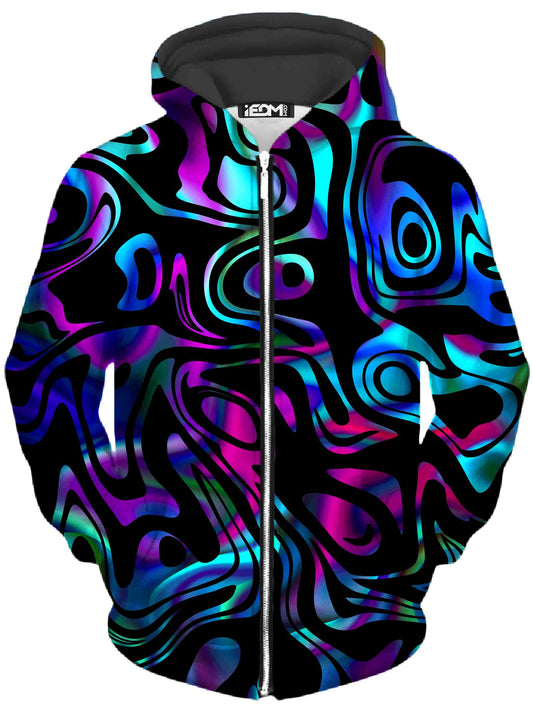 Dynamic Blues Unisex Zip-Up Hoodie, Sartoris Art, | iEDM