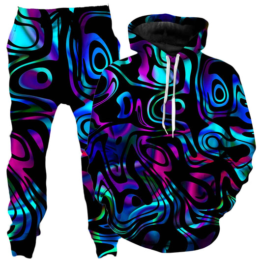 Dynamic Blues Hoodie and Joggers Combo, Sartoris Art, | iEDM