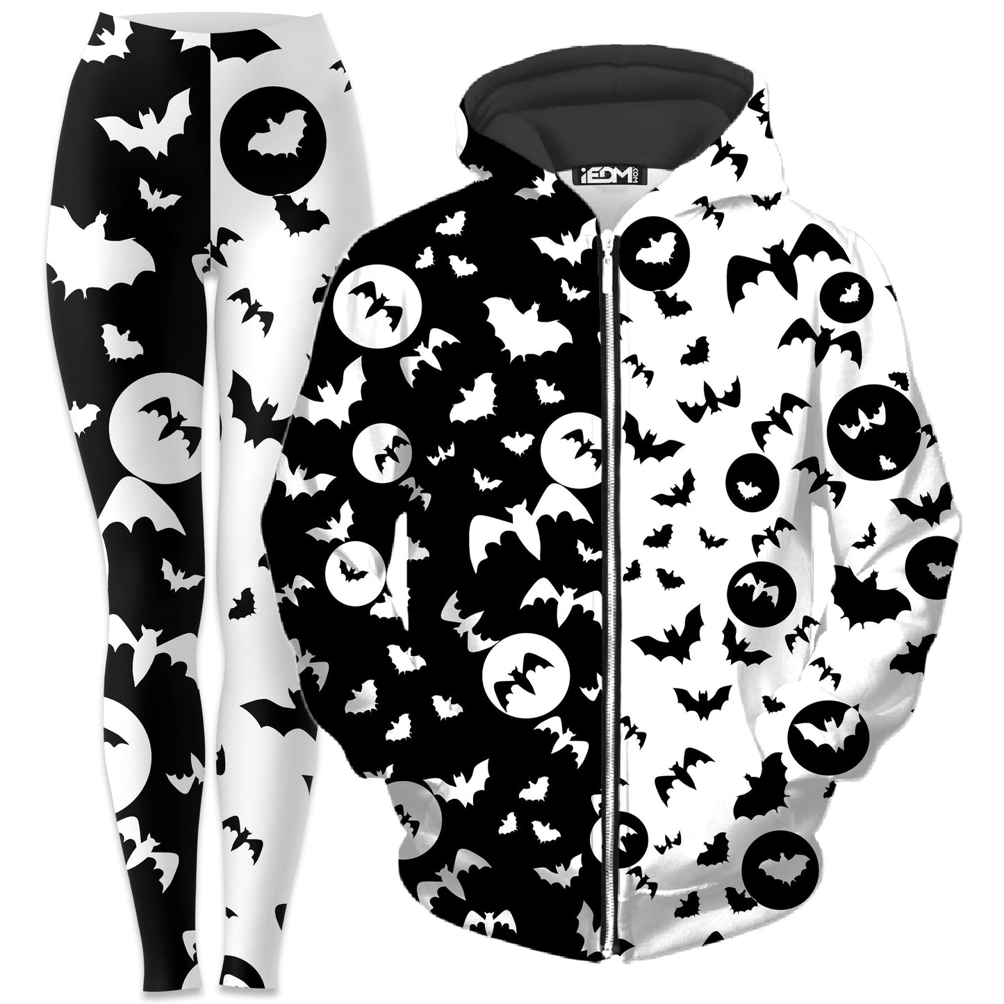 Full Moon Zip-Up Hoodie and Leggings Combo, Sartoris Art, | iEDM