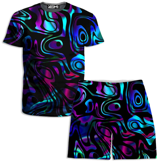 Dynamic Blues T-Shirt and Shorts Combo, Sartoris Art, | iEDM