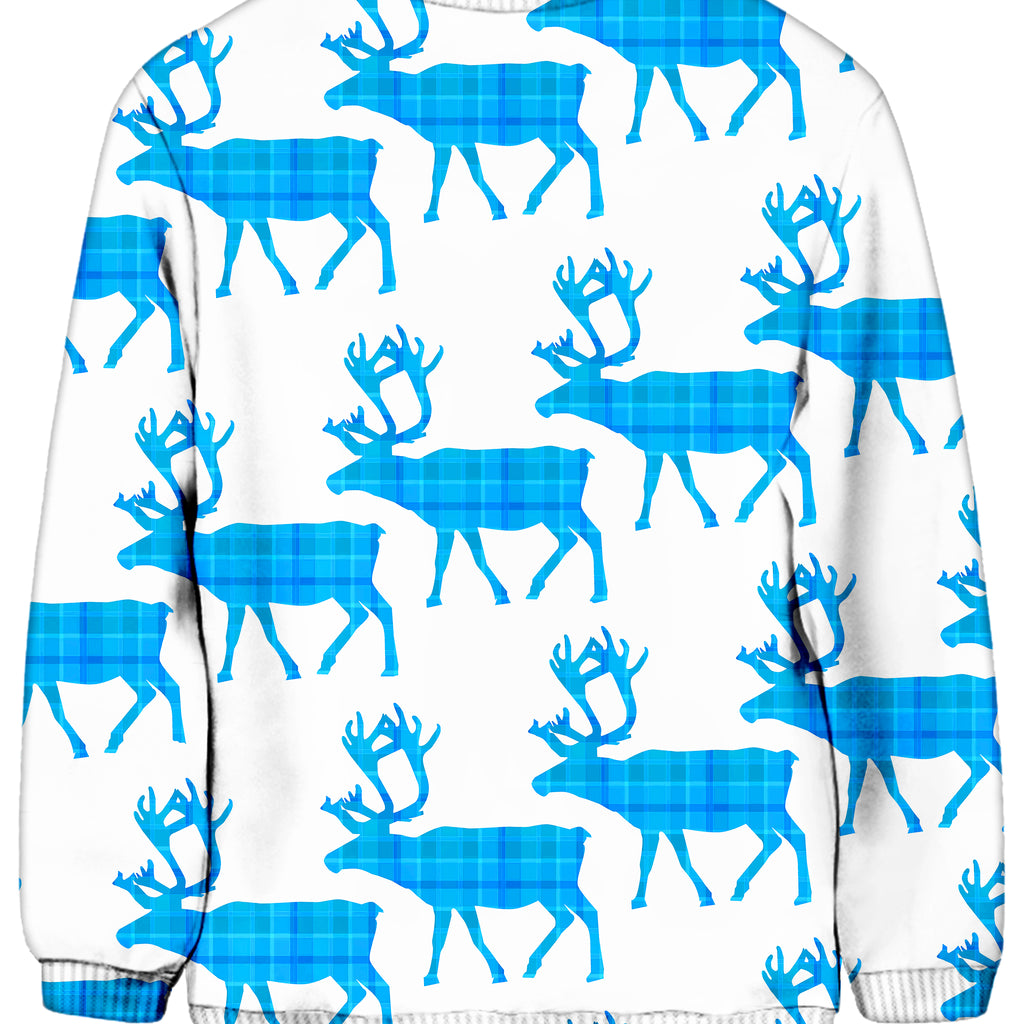 Blue Plaid Christmas Ugly Sweatshirt, Sartoris Art, | iEDM