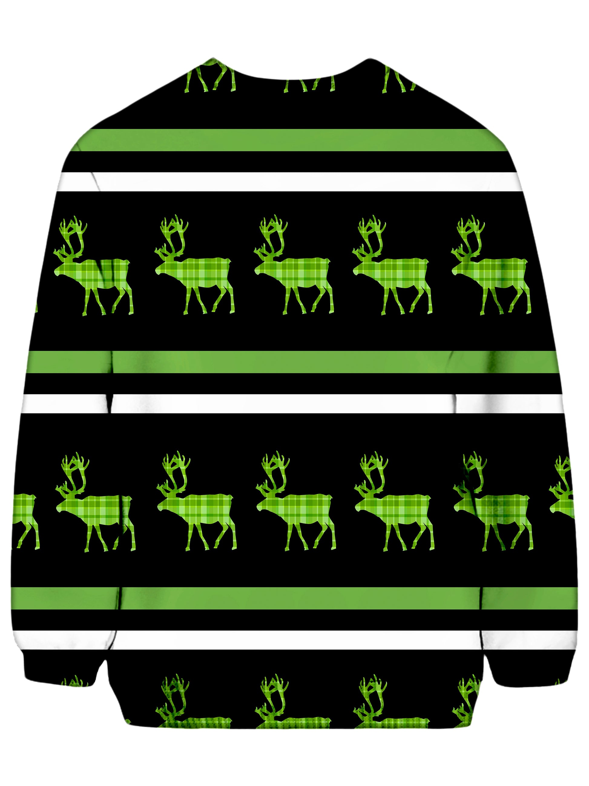 Green Plaid Reindeer Ugly Sweatshirt, Sartoris Art, | iEDM