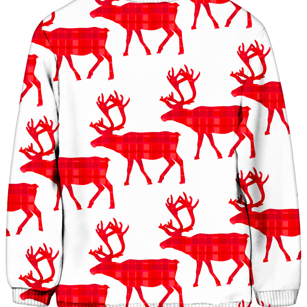 Red Plaid Ugly Christmas Sweatshirt, Sartoris Art, | iEDM