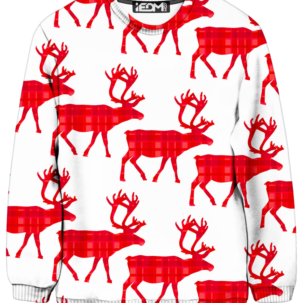 Red Plaid Ugly Christmas Sweatshirt, Sartoris Art, | iEDM