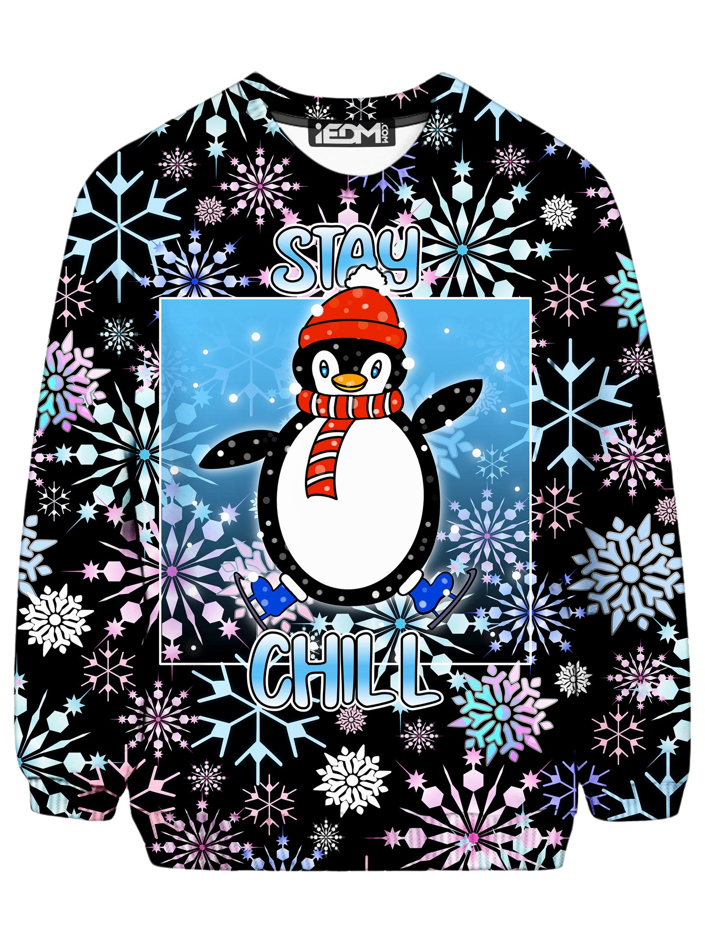 Stay Chill Winter Penguin Sweatshirt, Sartoris Art, | iEDM