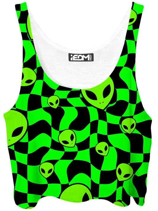Green Aliens Crop Top, Sartoris Art, | iEDM