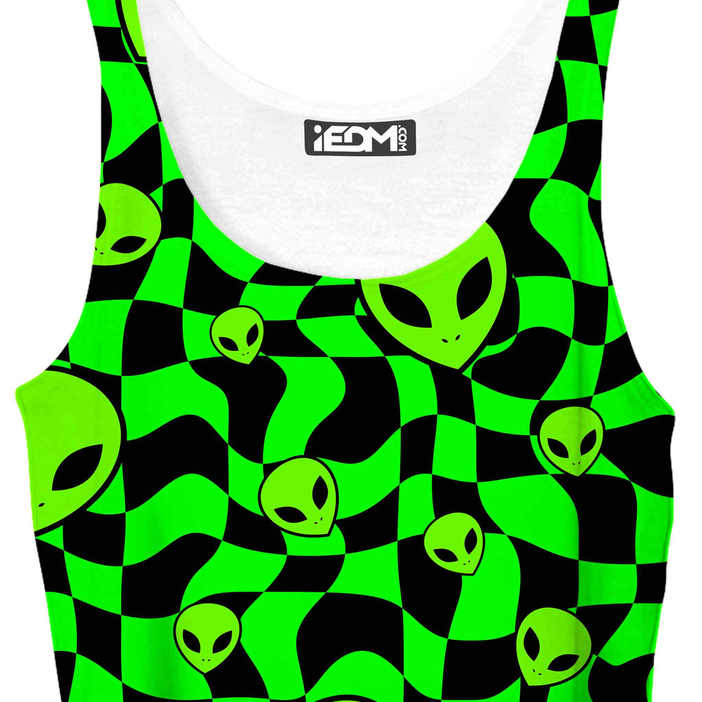 Green Aliens Crop Top and Booty Shorts Combo - iEDM