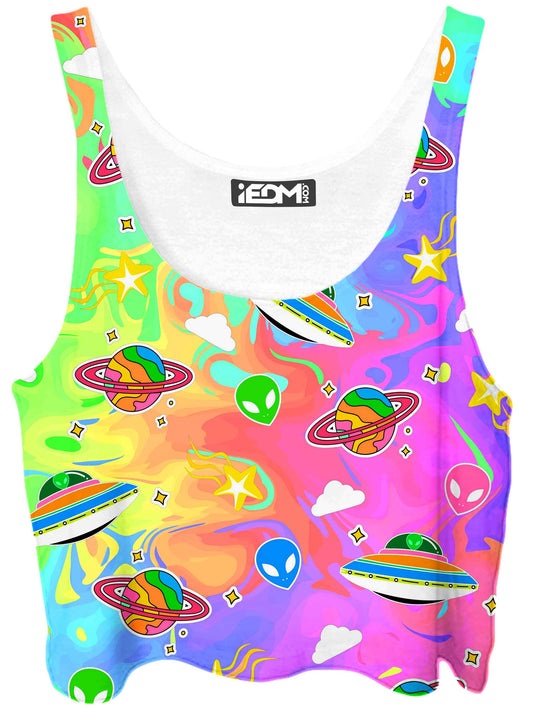 Trippy Alien Invasion Crop Top, Sartoris Art, | iEDM