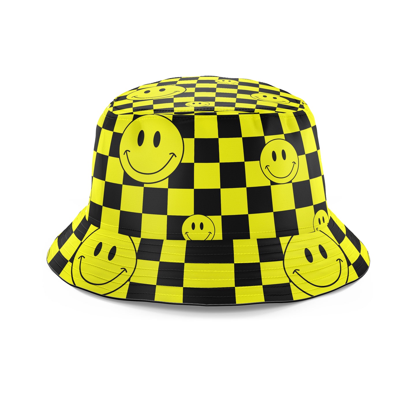 Smile Checkerboard Bucket Hat, Sartoris Art, | iEDM