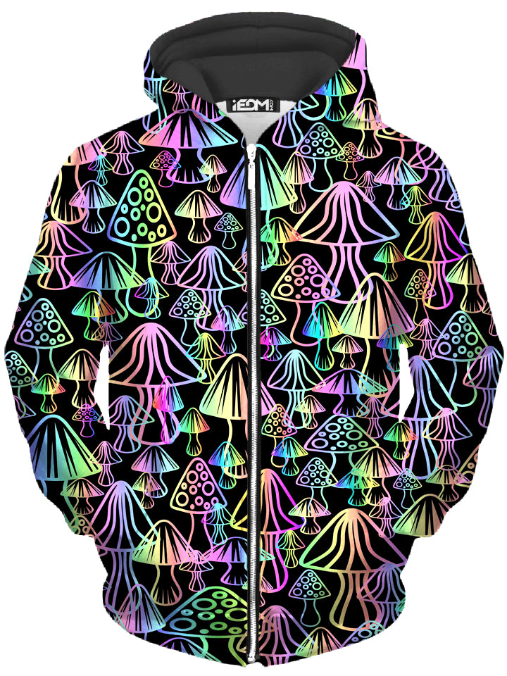 MagicMushrooms Unisex Zip-Up Hoodie - iEDM