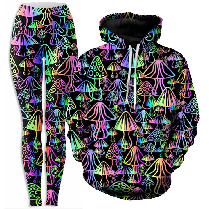 Magic Mushrooms Hoodie and Leggings Combo - iEDM