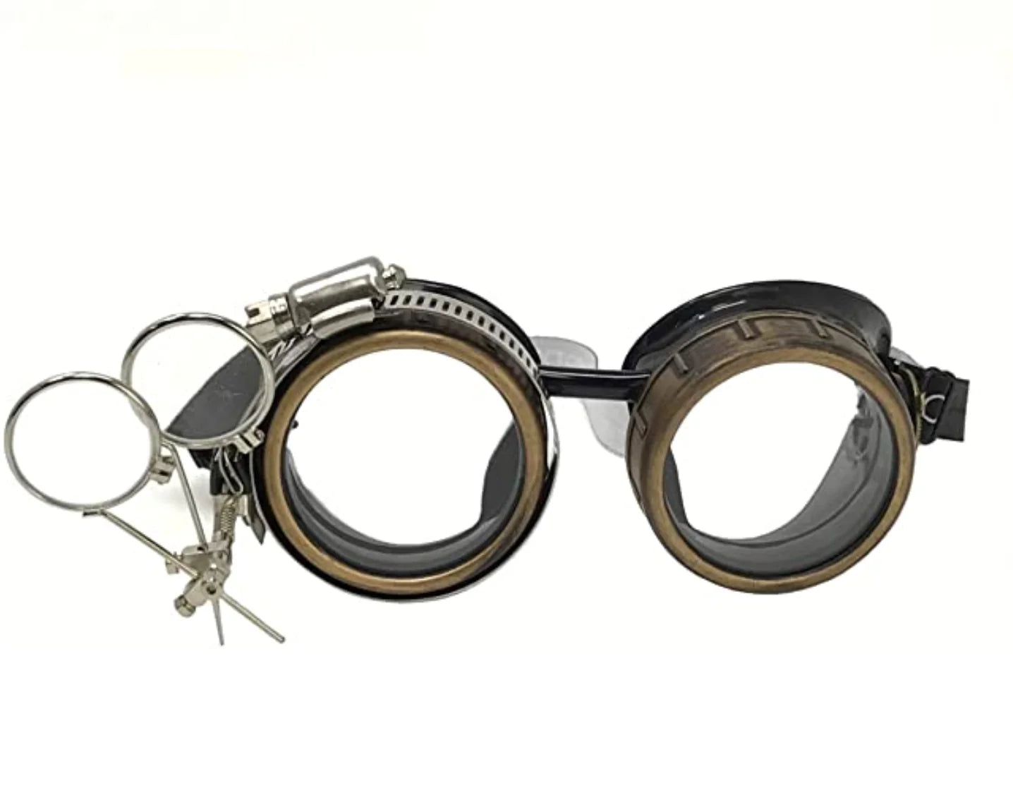 Steampunk Goggles With Magnifying Loupes Crystal Clear Prism Diffraction Lenses - iEDM