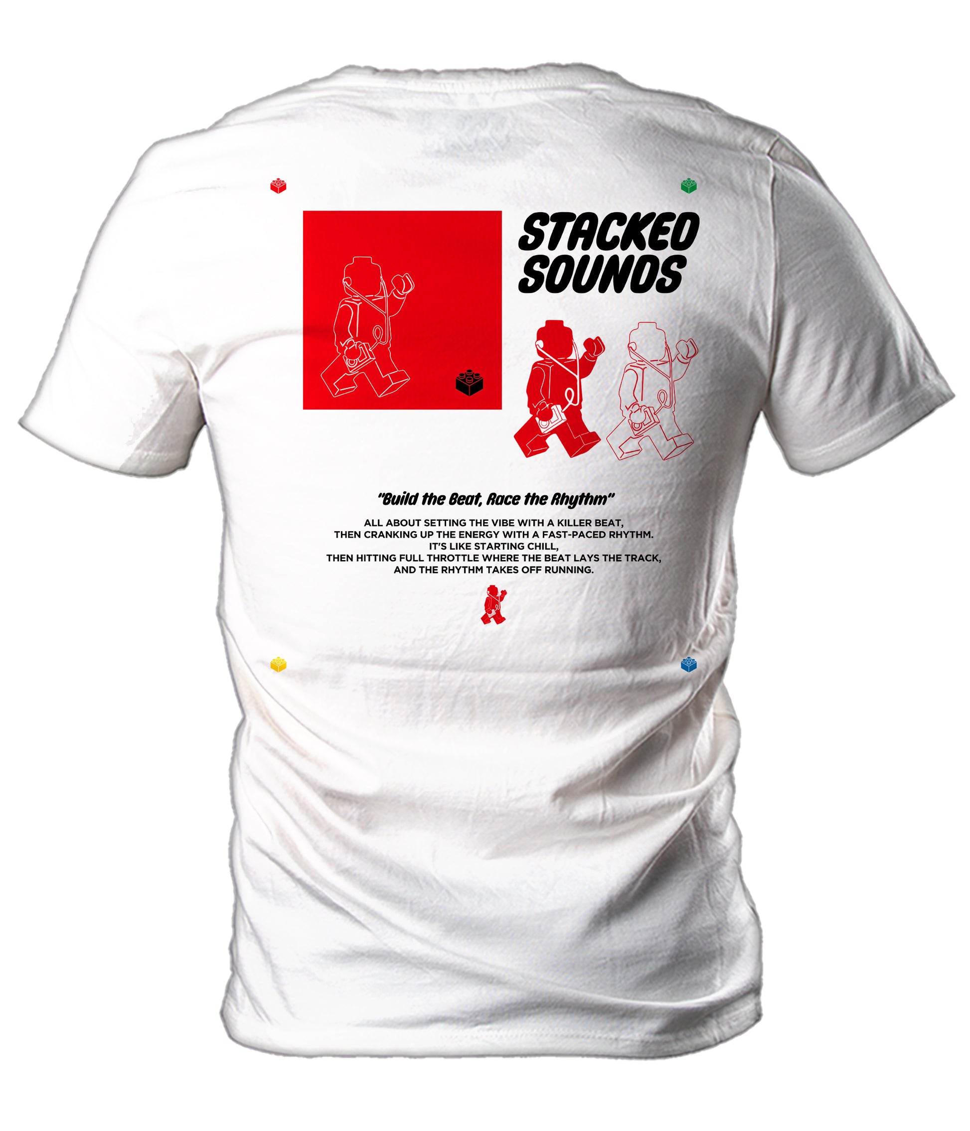 Stacked Sounds White Men's T-Shirt - iEDM