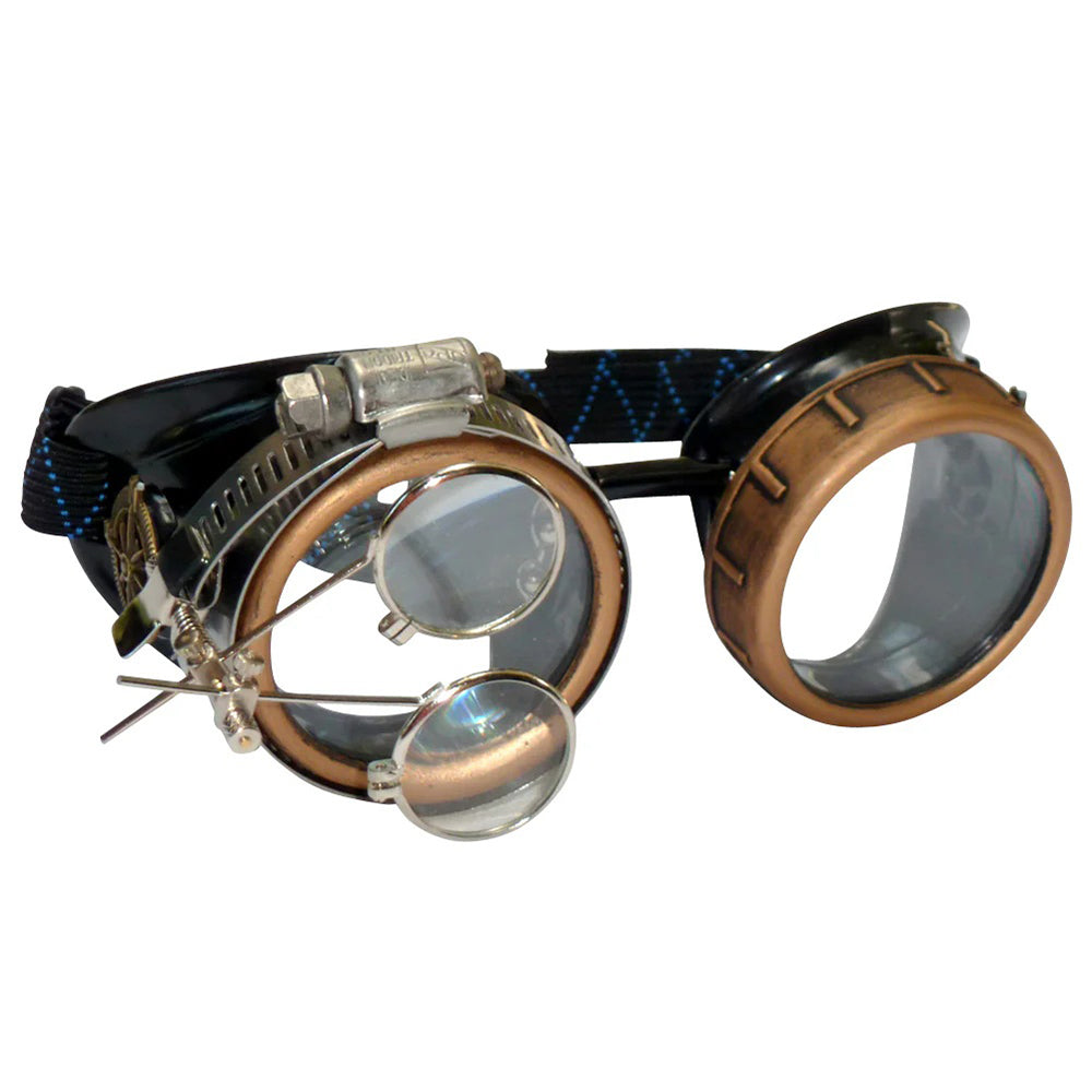 Steampunk Goggles With Magnifying Loupes Clear Lenses - iEDM